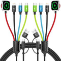 Firsting Dual Type-C Port 4 in 2 Multi Charging Cable for iWatch, T...