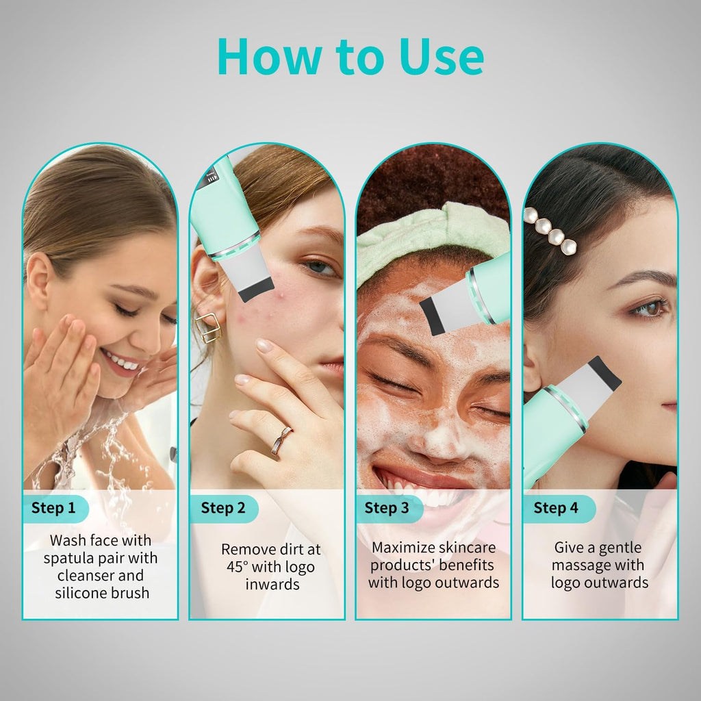 Espátula facial para limpieza profunda - Removedor de puntos negros...