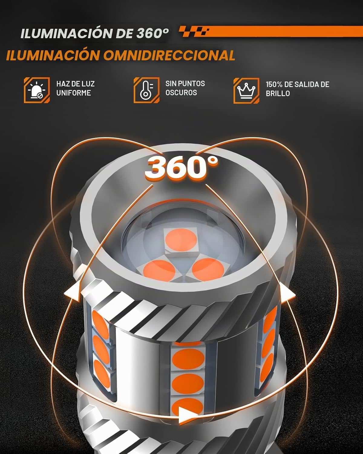 SEALIGHT 7443 Bombilla LED para Señal de Giro 7444NA 7441 7444 T20...