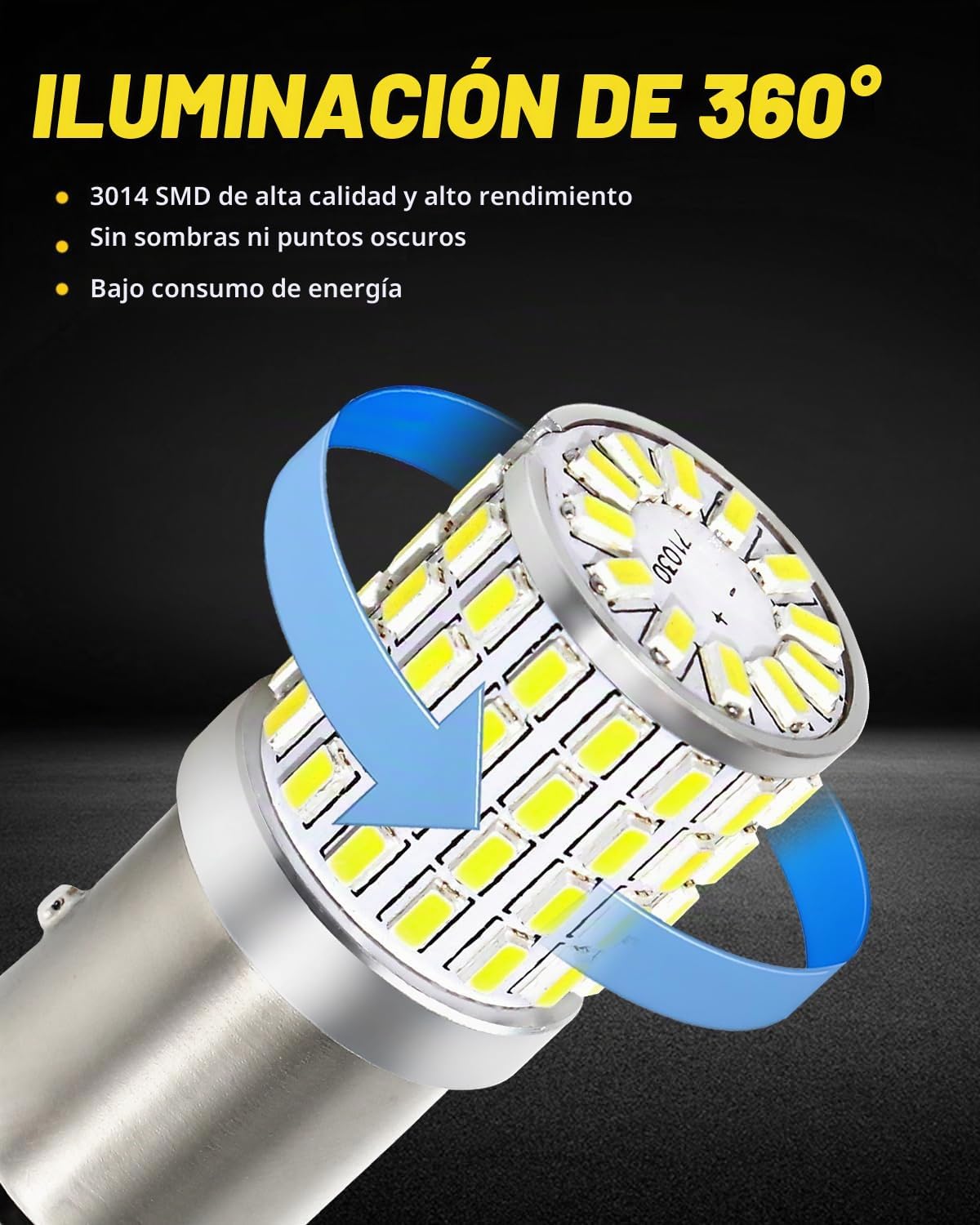 PHINLION 1157 Bombillas LED de luz blanca, 2000 lúmenes súper brill...