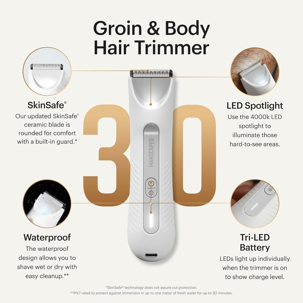 MANSCAPED® The Lawn Mower® 3.0 Plus - Cortadora de pelo para ingle,...