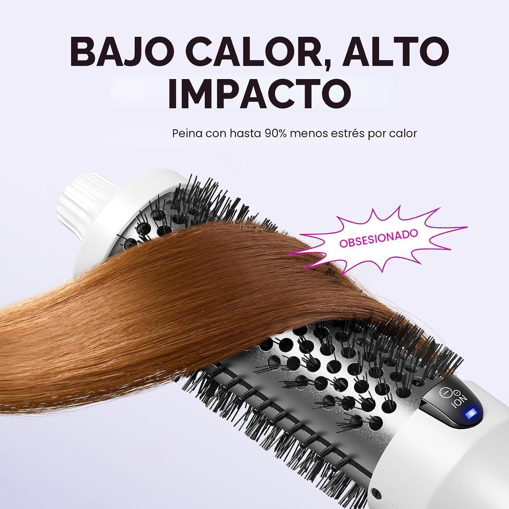 Wavytalk Cepillo Térmico Blowout Boost, Cepillo Redondo Calentado d...