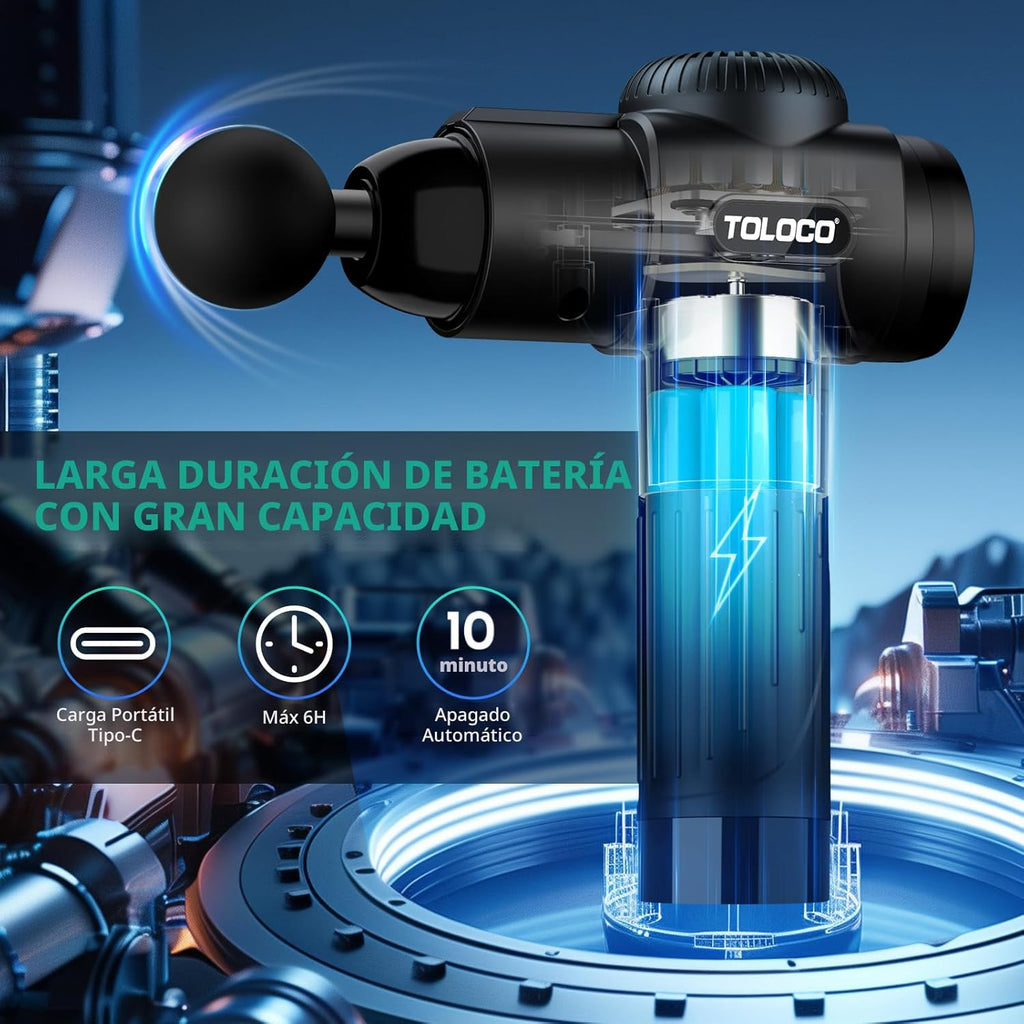 Pistola para masajes Toloco\u2013T11 Pro, de mano, para tejido musc...