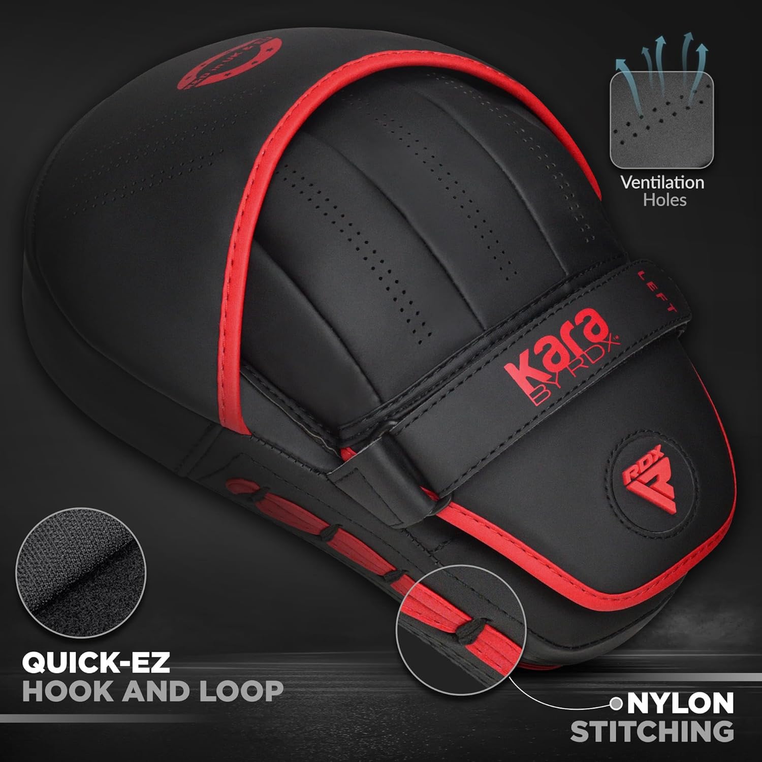 RDX Almohadillas de boxeo Curvadas Focus Mits, Maya Hide Leather Ka...
