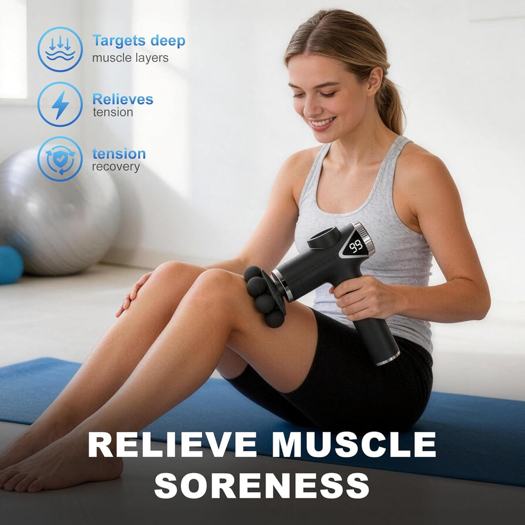 LEERCON Massage Gun, Deep Tissue Massager Gun for Pain Relief, Back...