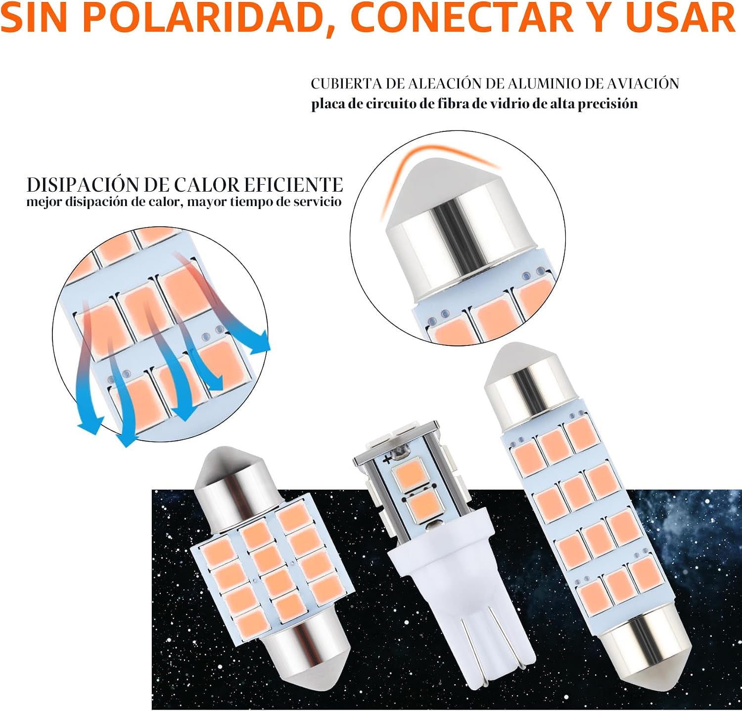 iFunyLED 24 Piezas de Bombillas LED de Luz de Cúpula para Interior...