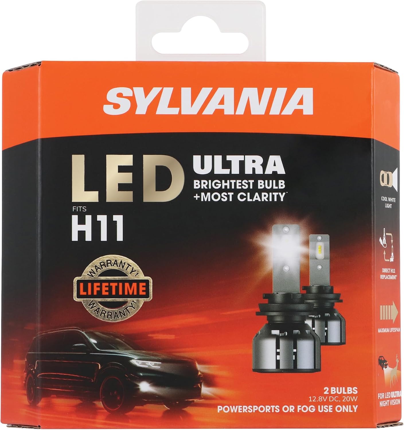 SYLVANIA H11 LED Ultra - Luces antiniebla para coches y camiones -...