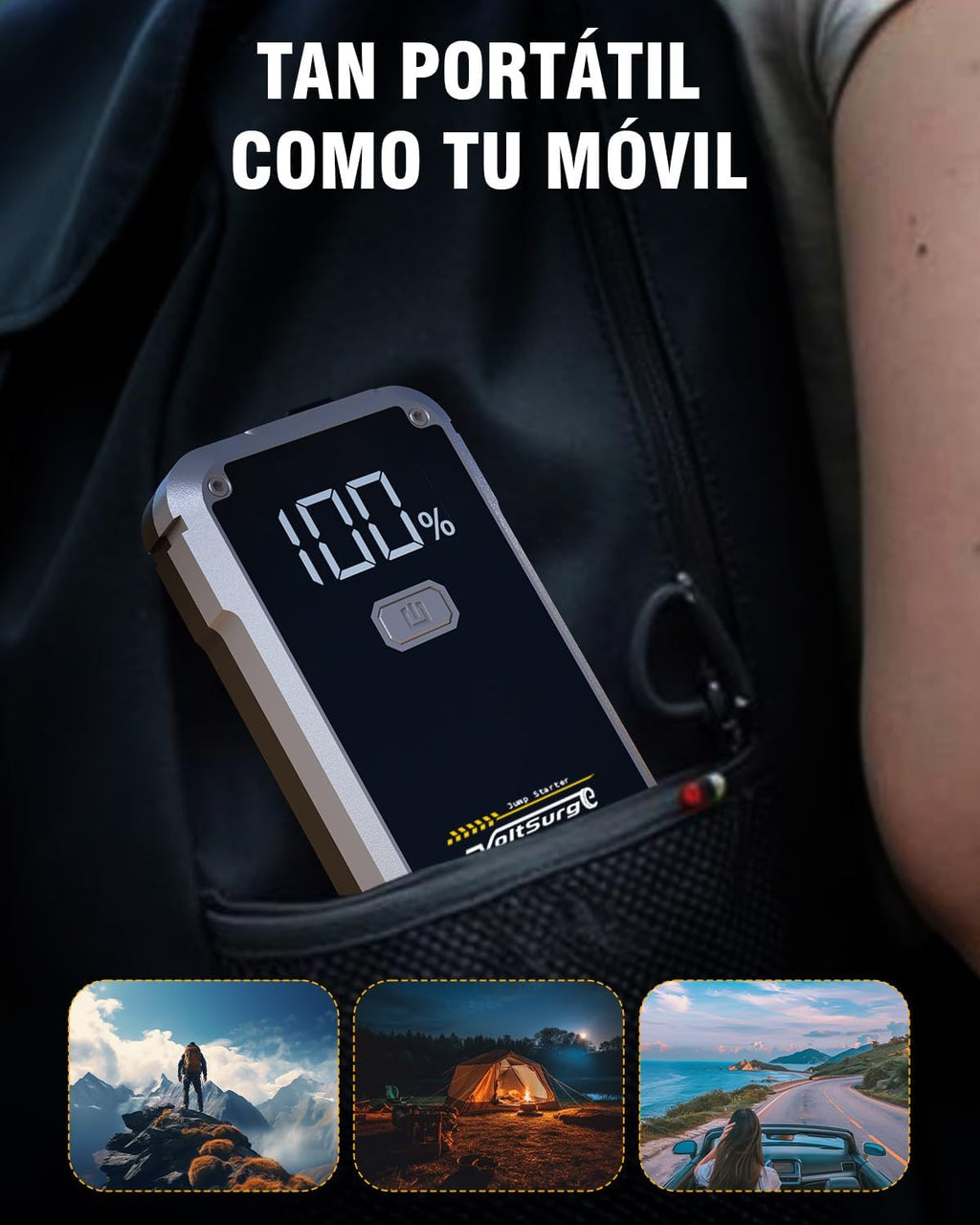 Arrancador de coche de 6000 A, arrancador de batería portátil de 12...