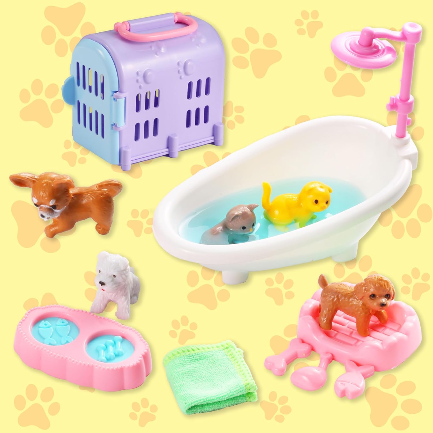 Carolart Contenedor sensorial para mascotas, caja de arena para per...