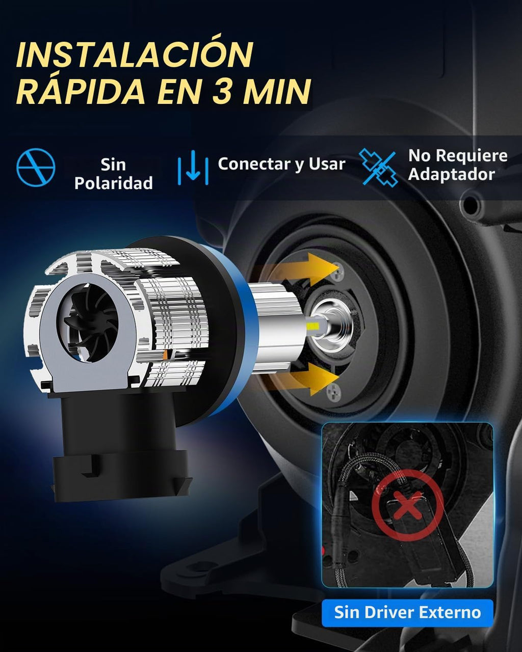 TechWizHub Bombillas antiniebla H 11, blanco frío con bombillas de...