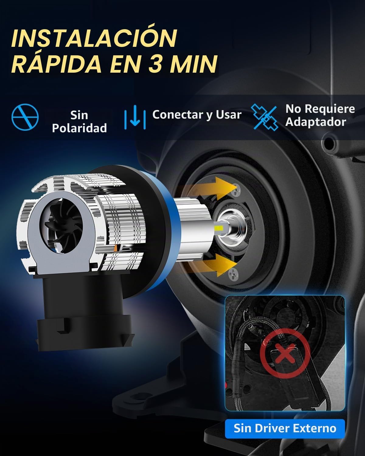 TechWizHub Bombillas antiniebla H 11, blanco frío con bombillas de...