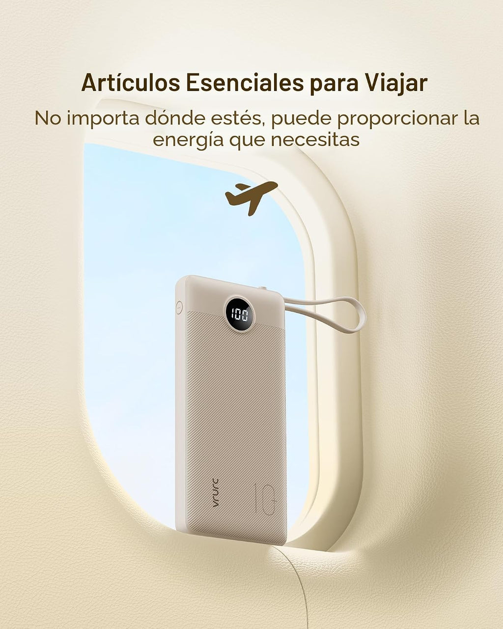VRURC Cargador Portátil Banco de Energía, Paquete de Batería de 100...