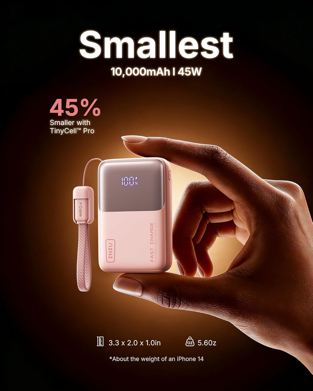 INIU Cargador Portátil de Tamaño de Bolsillo, Ultra Pequeño de 1000...