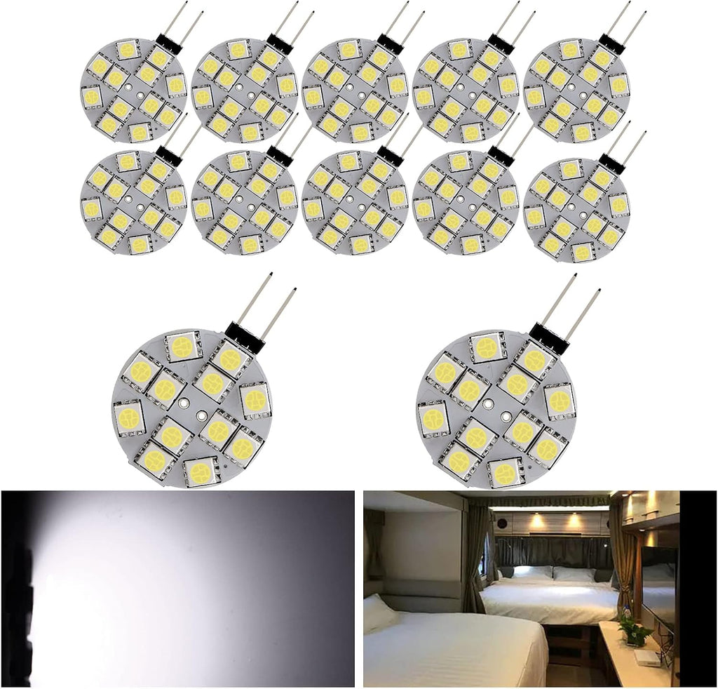 YM E-Bright Paquete de 12 bombillas LED G4 con base de pasador late...