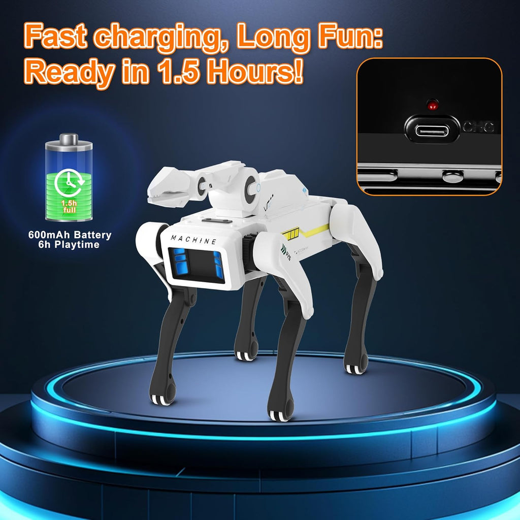 Dingdongwu - Perro robot con garra - Mascota STEM interactiva con c...