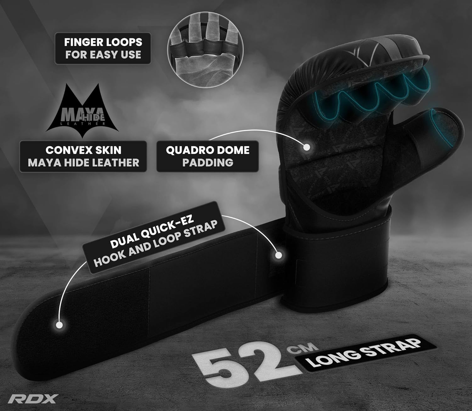 Guantes RDX MMA para artes marciales, boxeo, entrenamiento de comba...