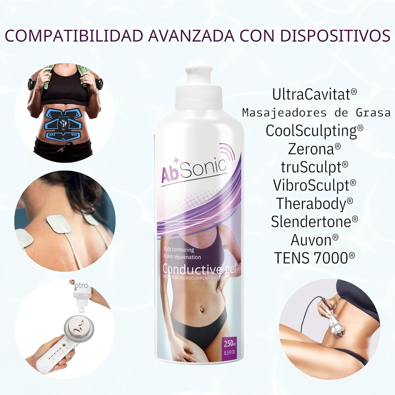 Absonic - Gel conductor para estimuladores abdominales, estimulació...