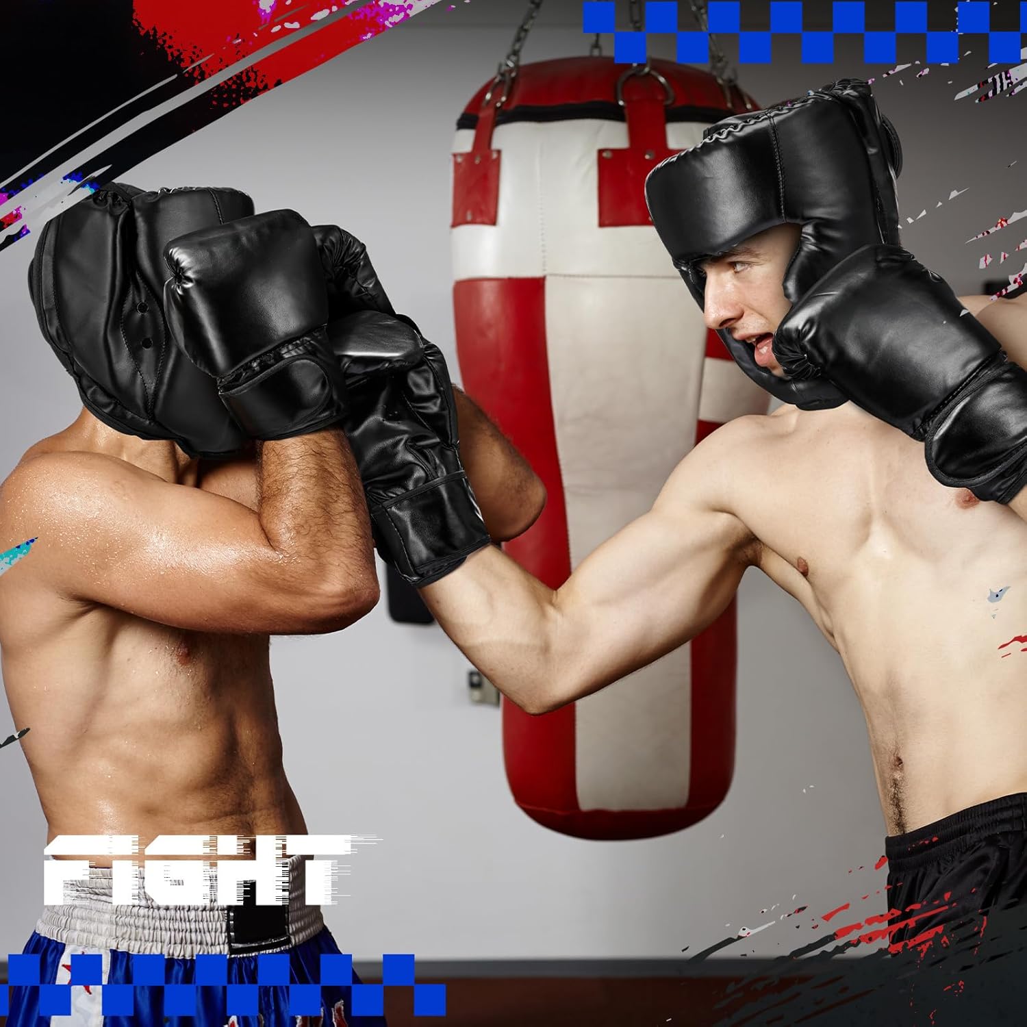 Arrowbash Juego de 2 protectores de cabeza y guantes de boxeo para...