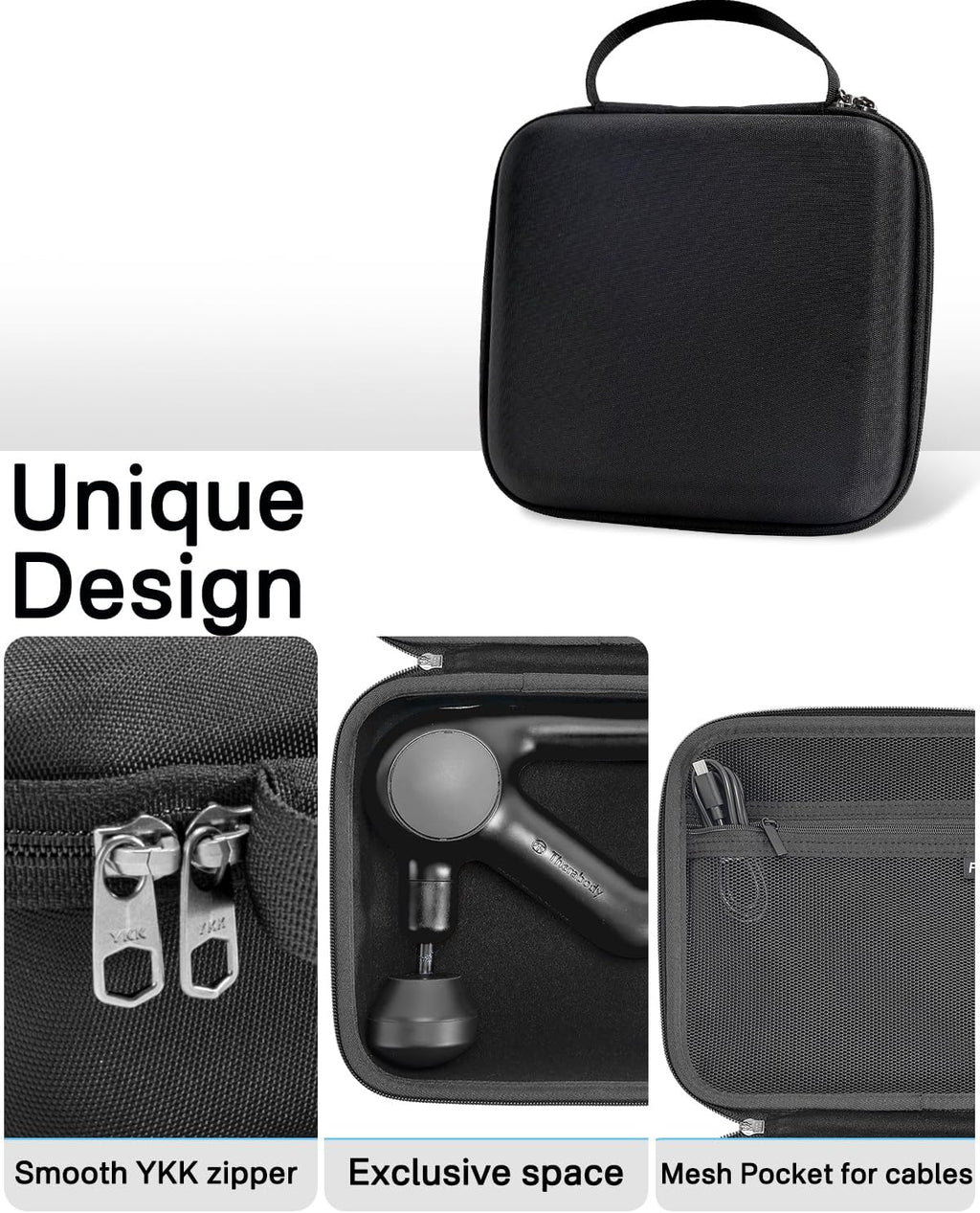RAIACE Funda para pistola de masaje, funda rígida de almacenamiento...