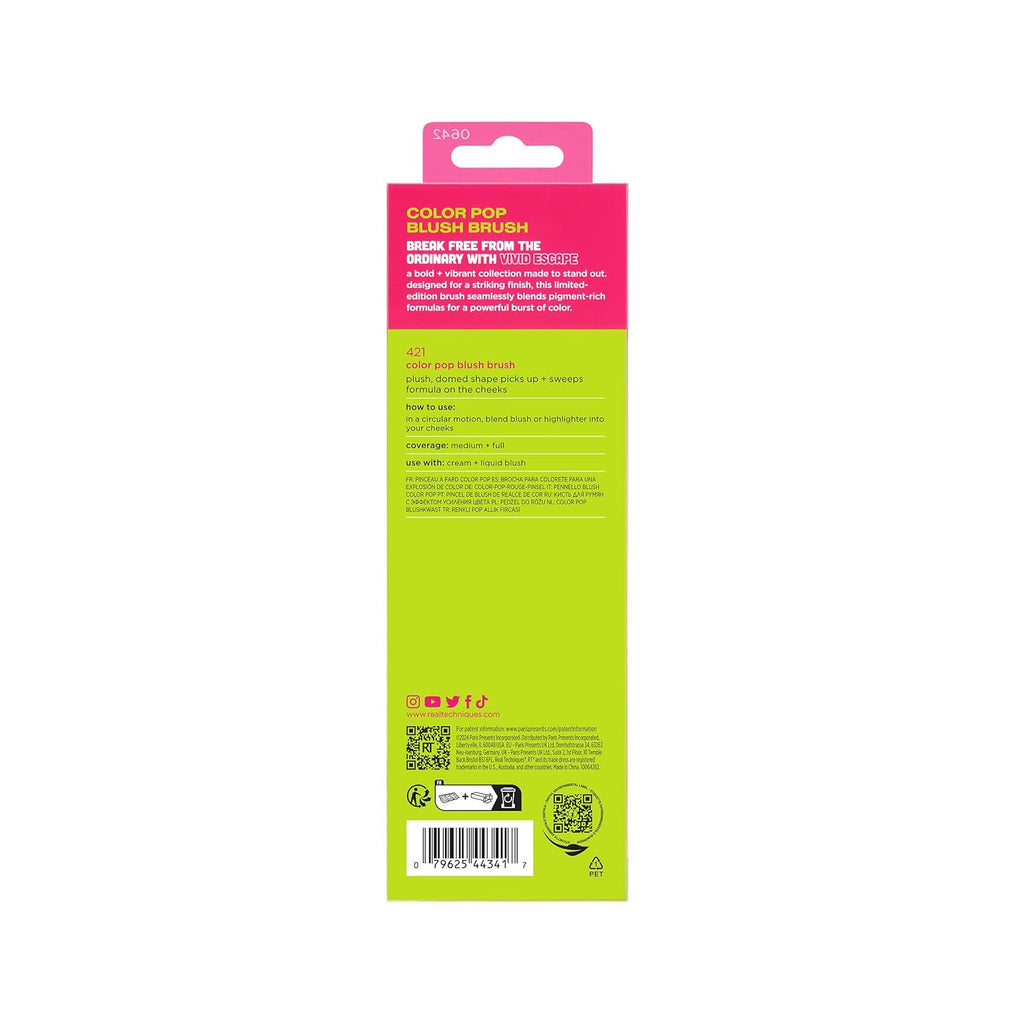 Real Techniques Brocha para colorete Vivid Escape Color Pop, brocha...