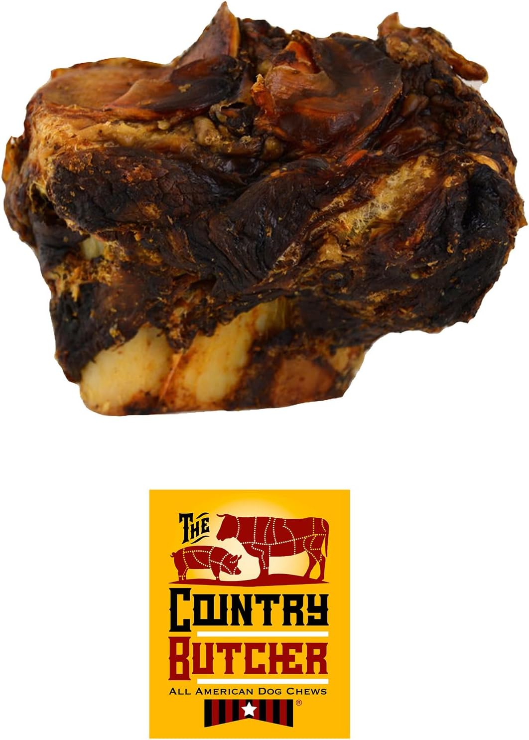 THE COUNTRY BUTCHER Crown Knuckles - Huesos de perro de carne de re...