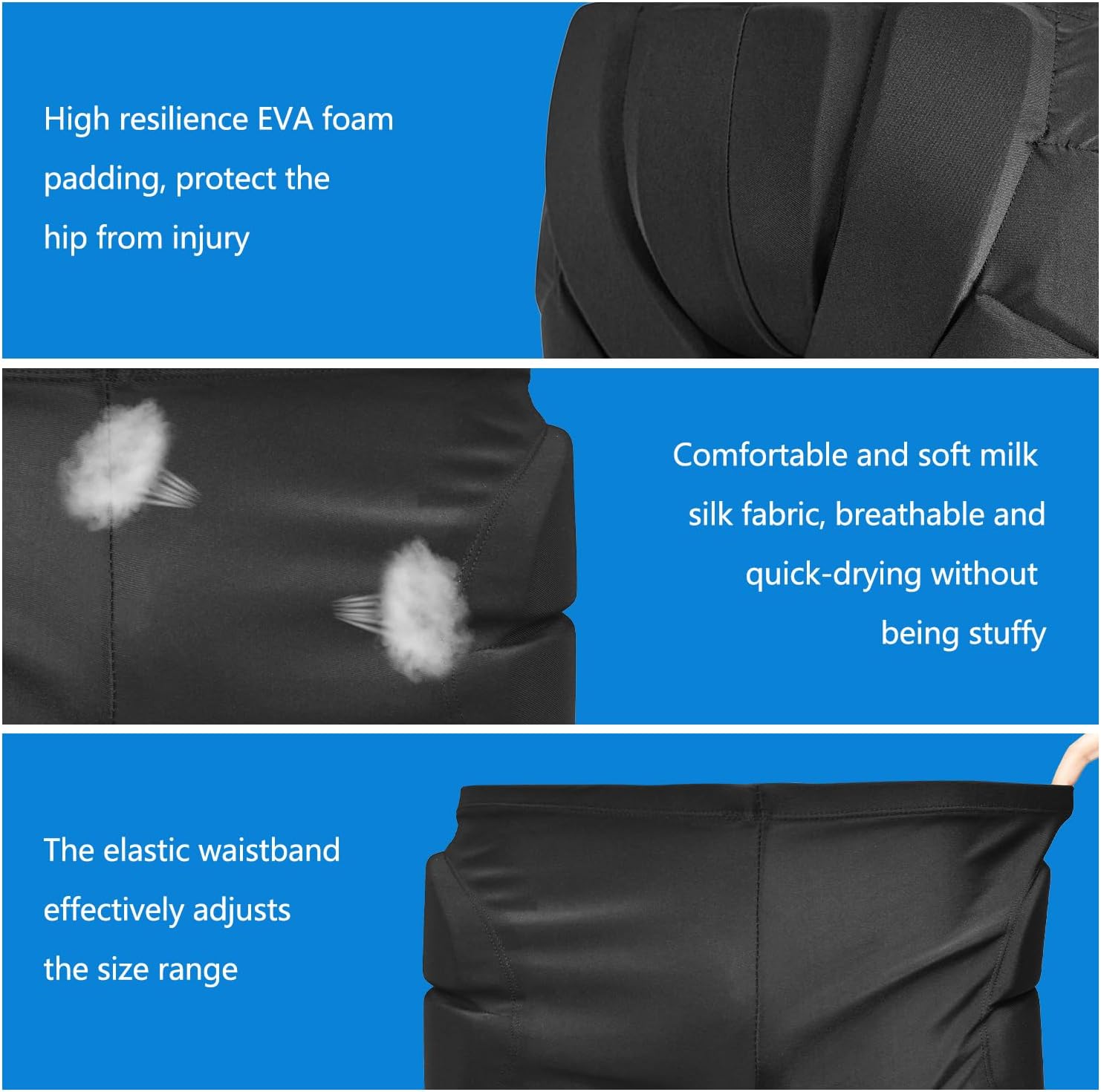 AIDY-PRO Pantalones cortos acolchados para snowboard, pantalones co...