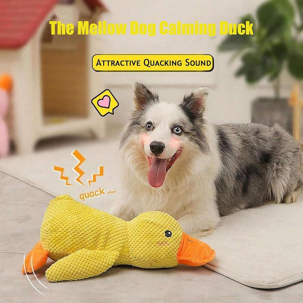 Mellow Dog Calming Duck, Nuevo Juguete para Perros Pato Amarillo 20...