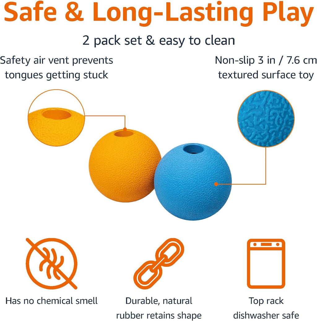 Amazon Basics Juguetes para Perros, Pelotas de Goma Interactivas pa...