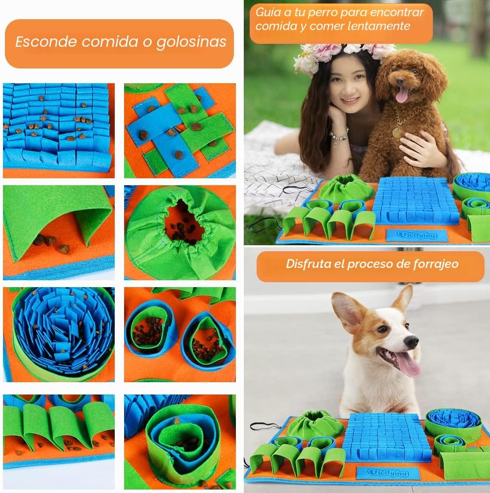 Vivifying Alfombrilla de olfateo para perros, juguete interactivo d...