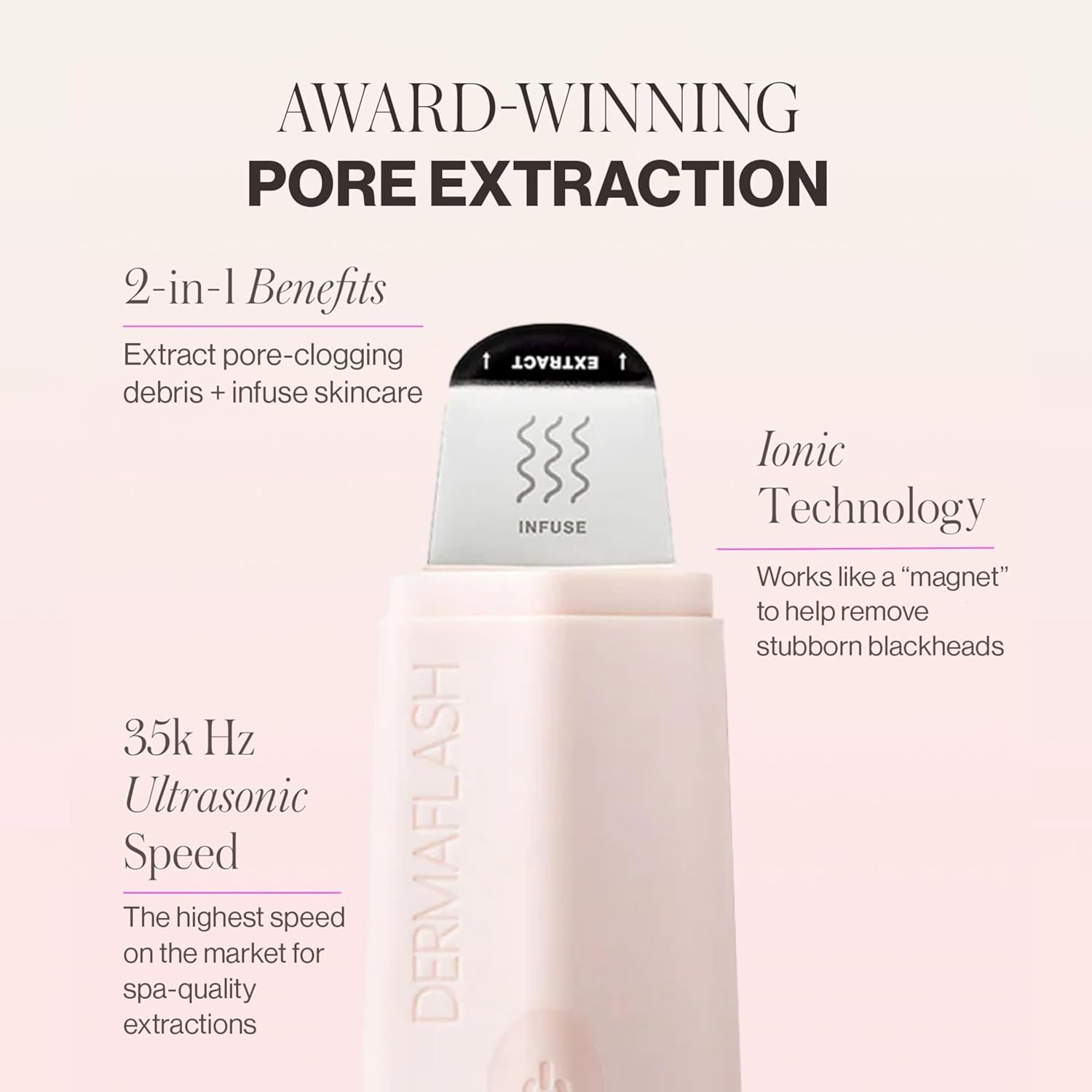 DERMAFLASH DERMAPORE+ Dispositivo de cuidado de la piel, extractor...