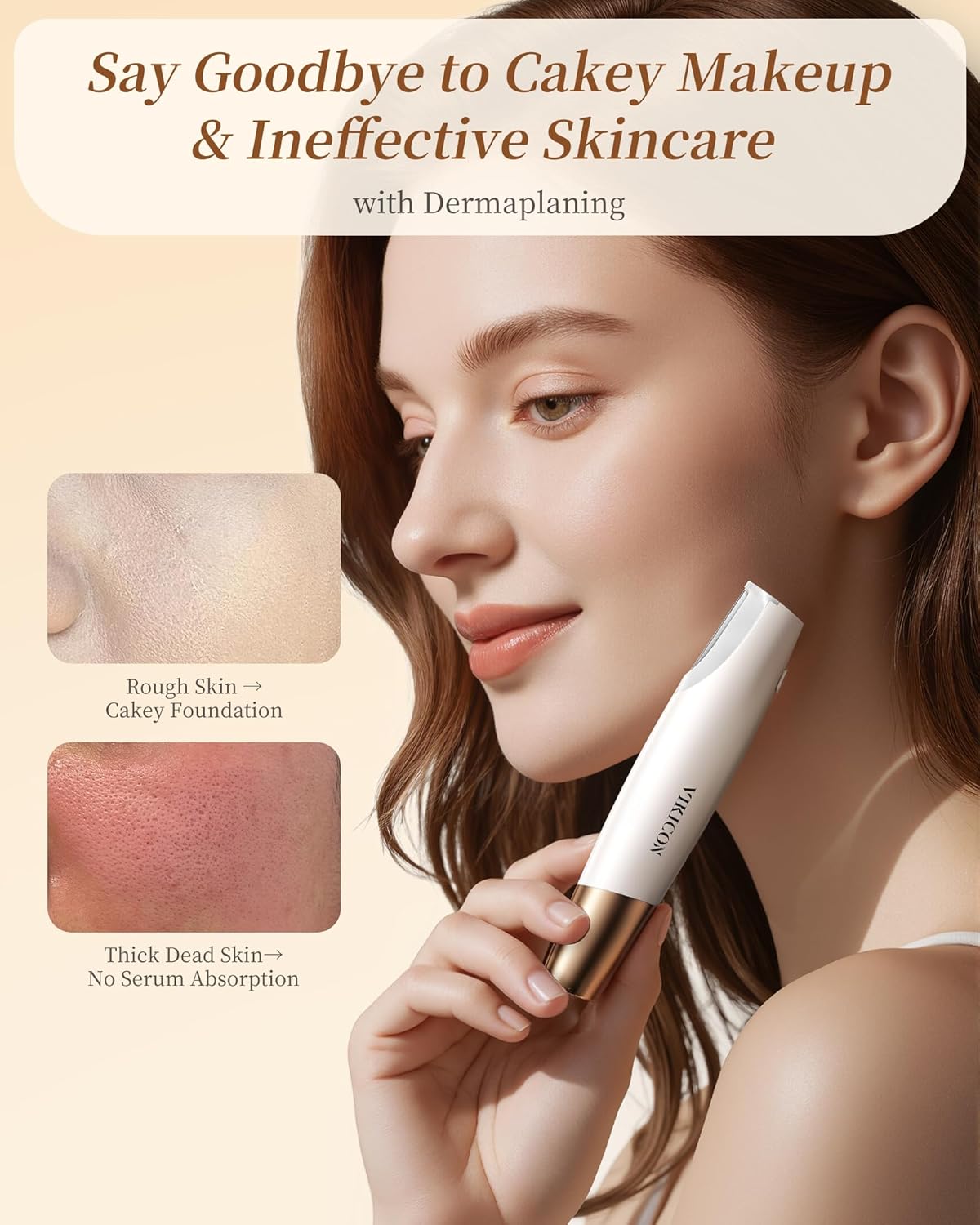 Maquinilla de afeitar profesional Sonic Dermaplane para la cara de...