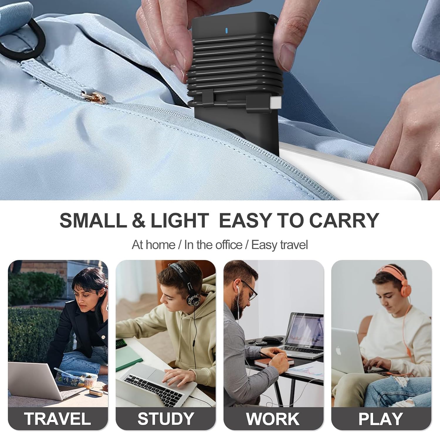 65W USB-C Compatible con Cargador de Laptop Dell XPS 13 y Cargador...