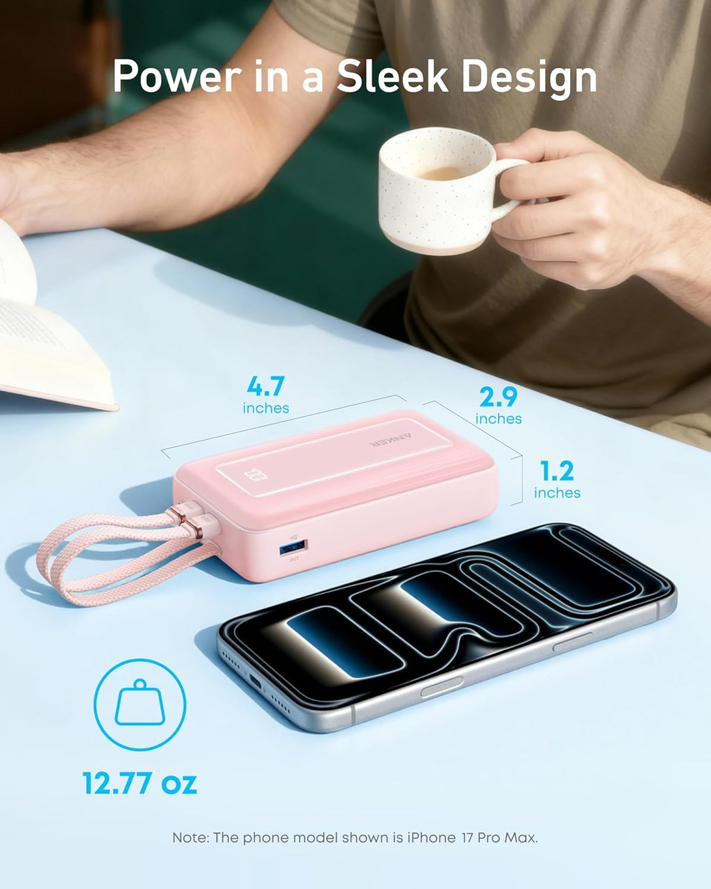 Anker Power Bank, Cargador portátil rápido de 20,000mAh 30W Max con...