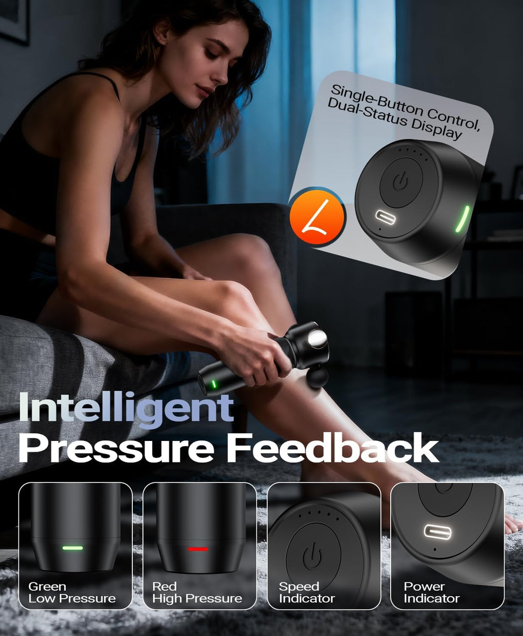 HYAKO R1 Masajeador Muscular Vibratorio de Tejido Profundo - Masaje...
