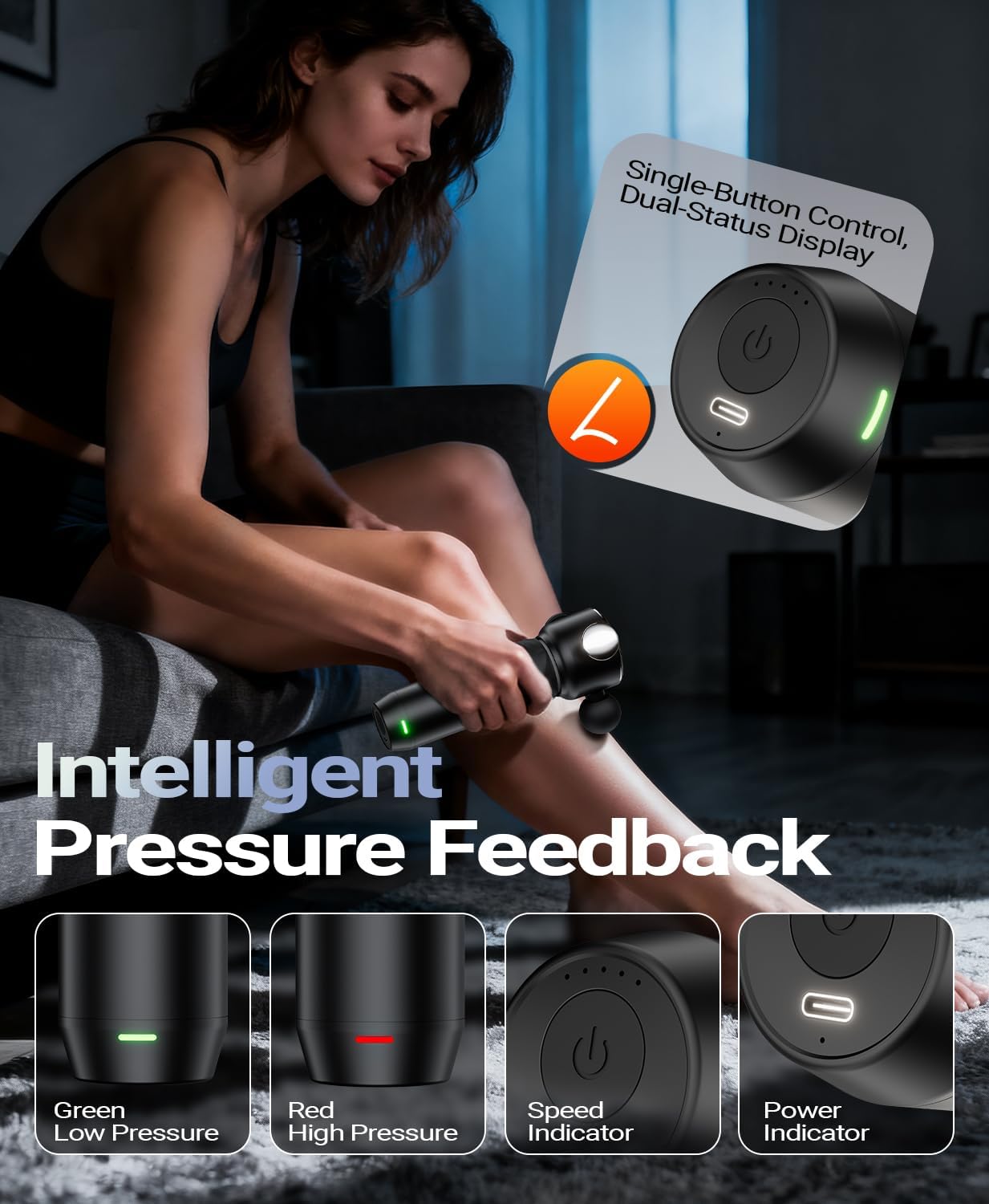 HYAKO R1 Masajeador Muscular Vibratorio de Tejido Profundo - Masaje...