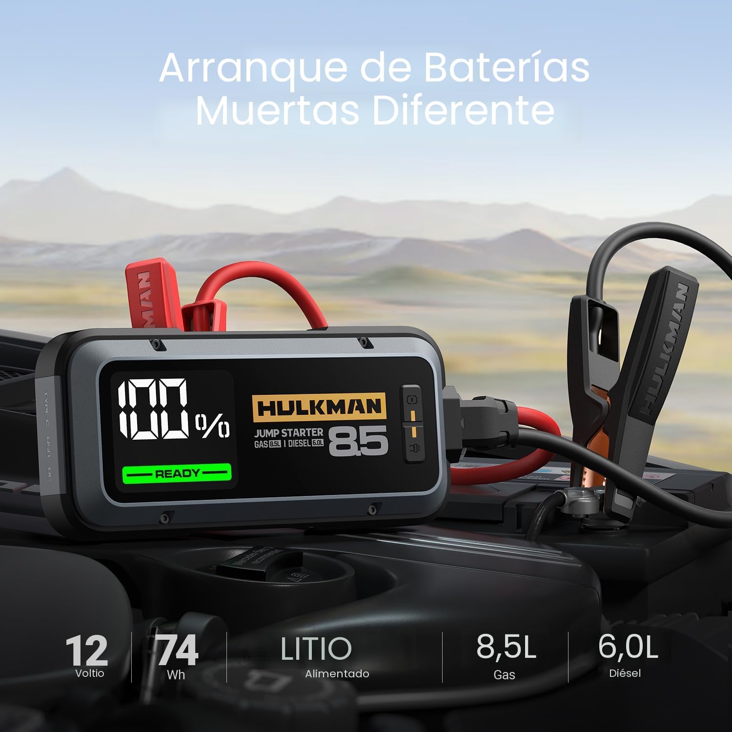 Hulkman Alpha85, Gris Espacial, Arrancador Inteligente de 2000A 74W...