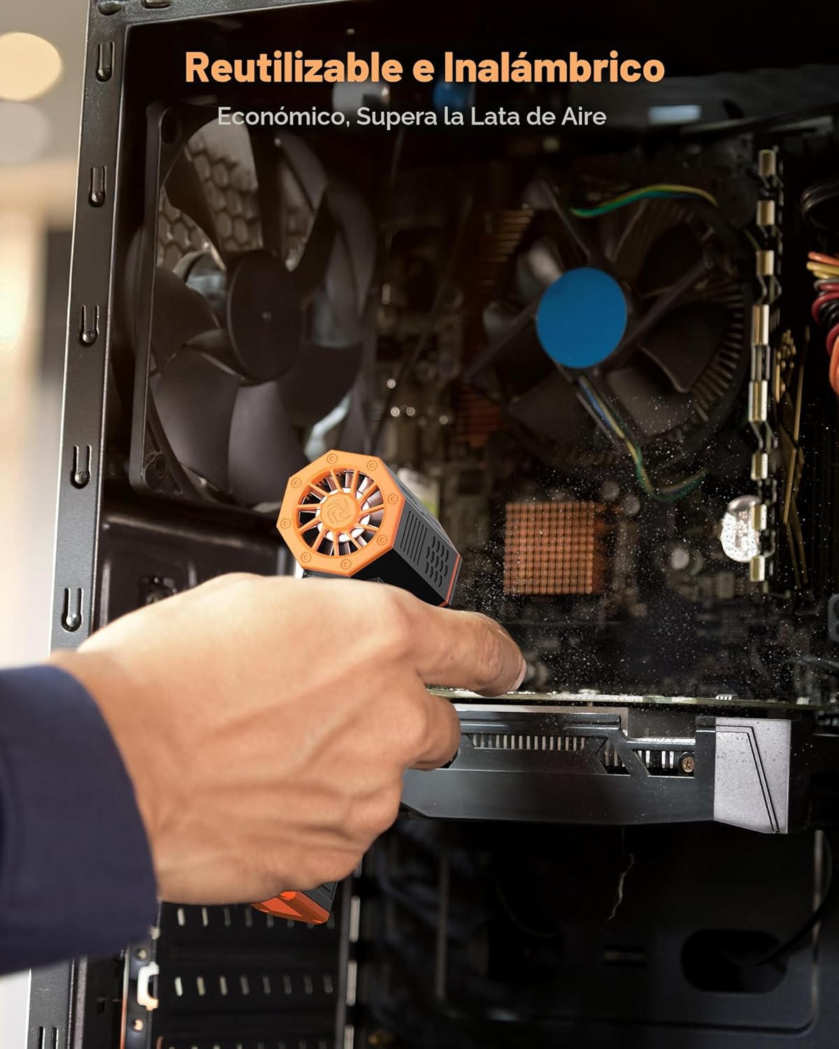 WOLFBOX MF50 Plumero de aire comprimido - Soplador eléctrico de air...