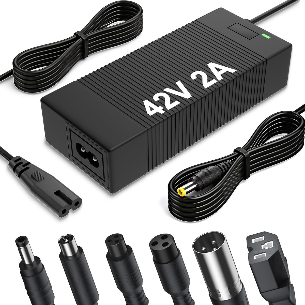 Cargador de batería de litio de 36V, cargador de 42V 2A para patine...
