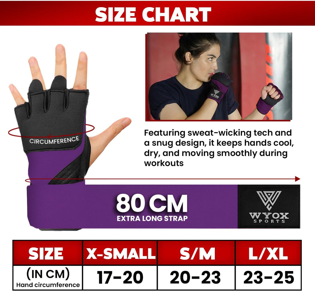 WYOX Guantes interiores de boxeo de gel para hombres y mujeres, cor...