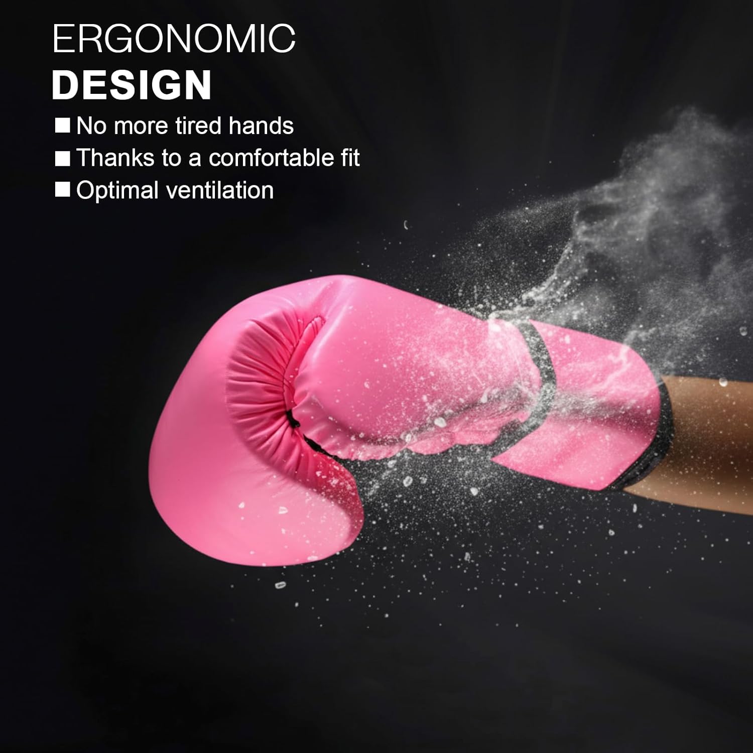 Junkin Juego de boxeo de 6 piezas, 1 par de guantes de 16 onzas y 4...