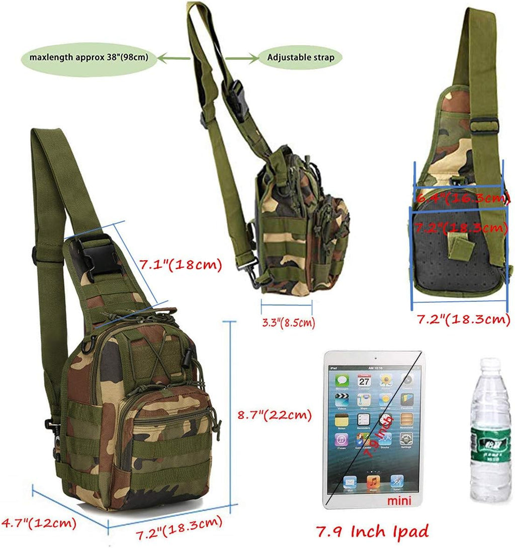 LBlanco Mochila táctica para el hombro, pequeña, para exteriores, p...