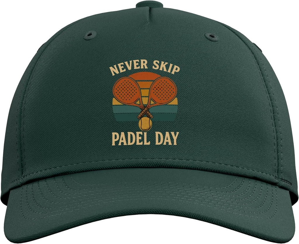 Gorra de béisbol ajustable Never Skip Padel Day Retro Padel Tennis