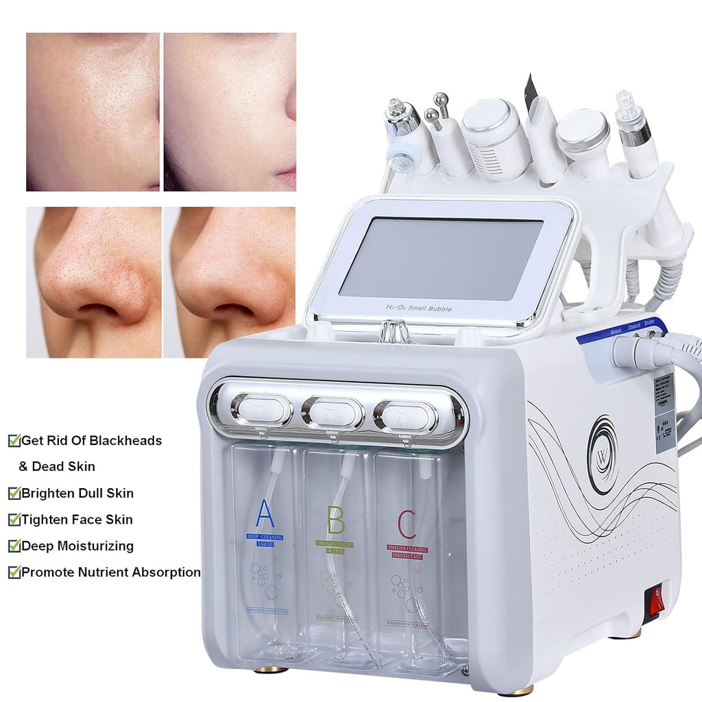 Máquina facial 7 del oxígeno del hidrógeno en una máquina de Microd...
