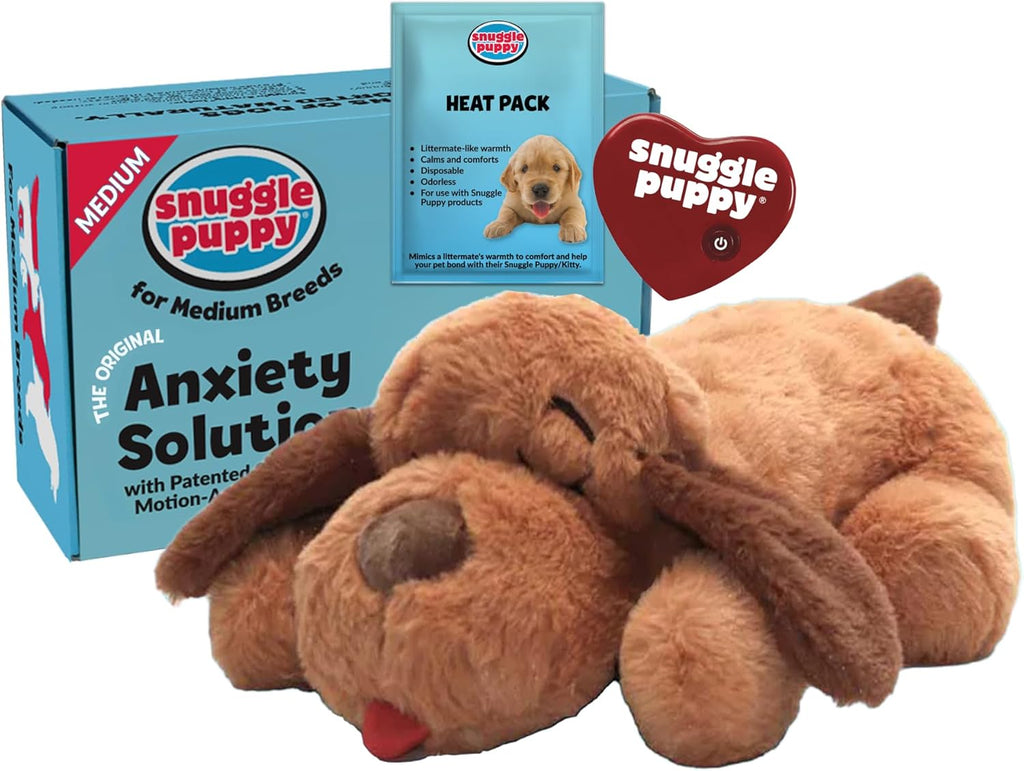 Snuggle Puppy Juguete original para cachorros con pulso y paquete d...