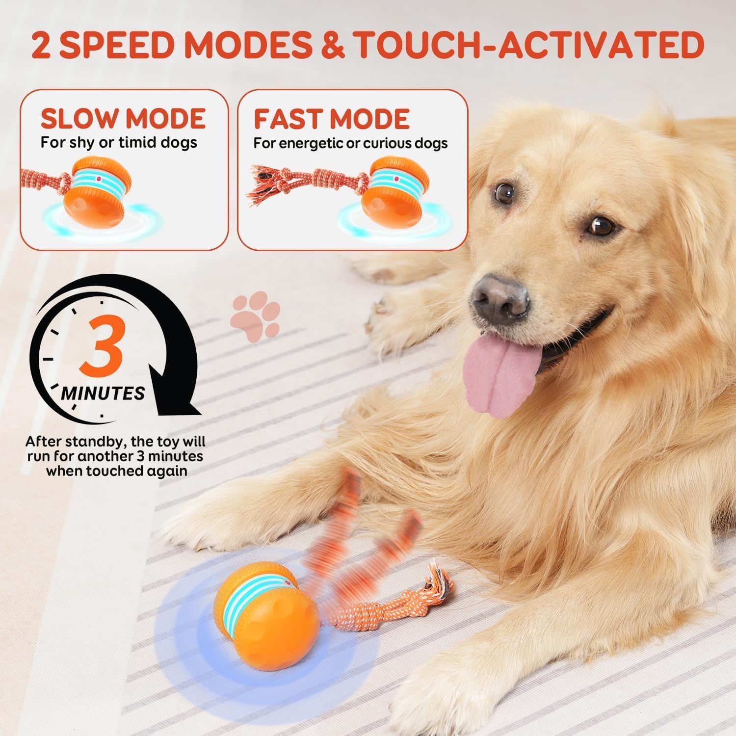 QGI Juguetes interactivos para perros, camino aleatorio, eléctrico,...