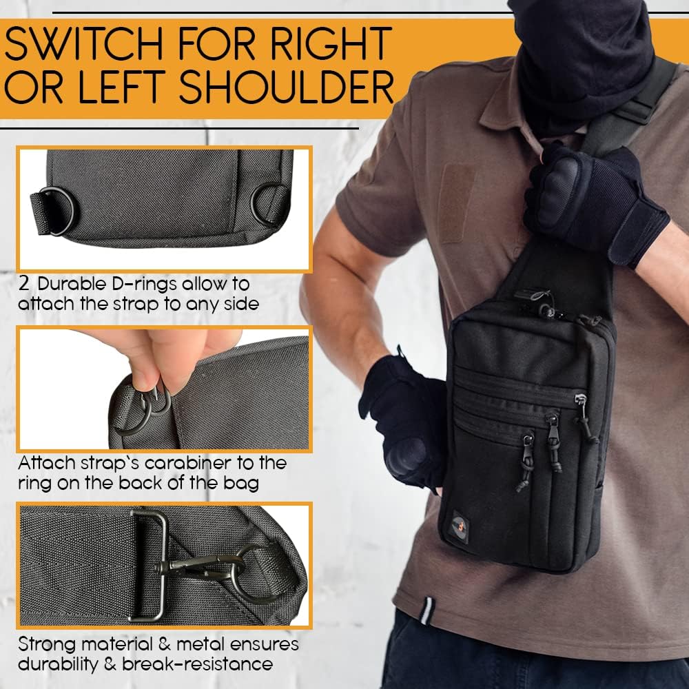 TECEUM Bolsa táctica \u2013 Bolsa CCW de pecho para todos los días...
