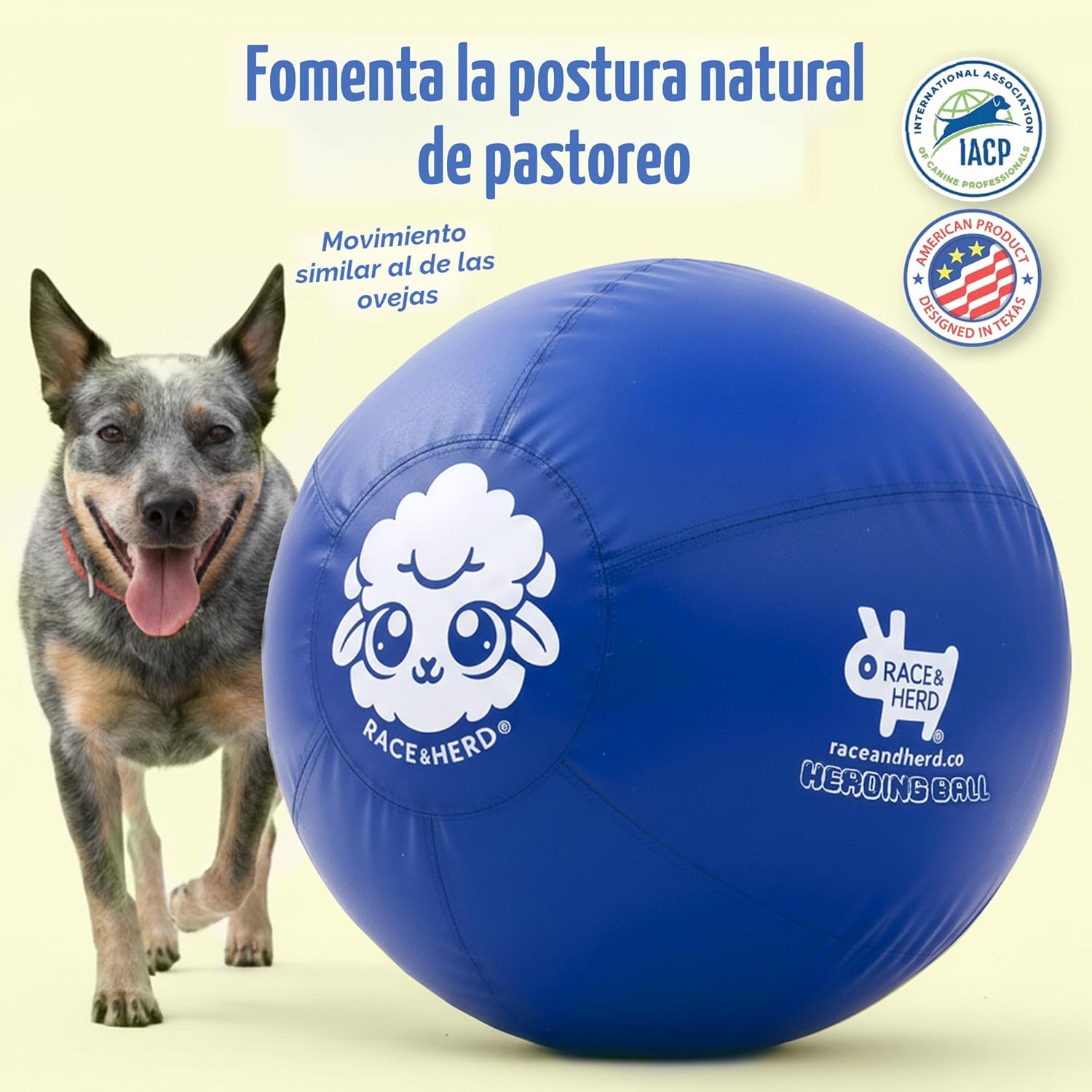 Race&amp;Herd Pelota original XXL de 25 pulgadas para perros grande...