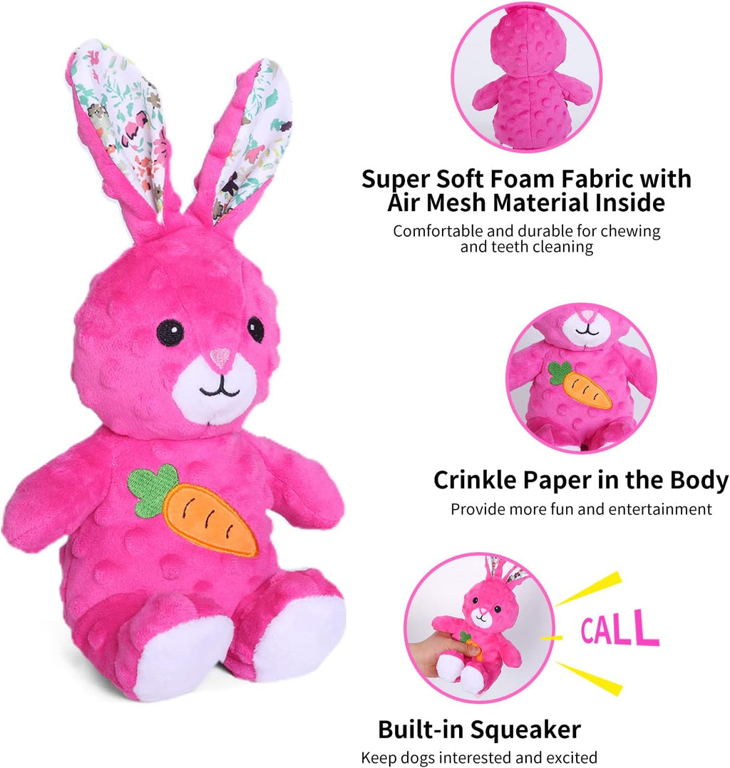 DODODOLA Juguetes de peluche duraderos para perros con papel arruga...