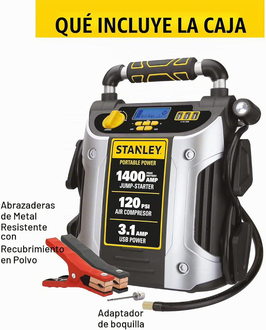 Stanley J7C09D Arrancador automotriz de 1400 amperios de pico, pote...