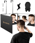JUSRON Espejo de corte de pelo automático con ángulo de visión 360,...